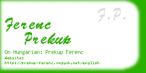 ferenc prekup business card